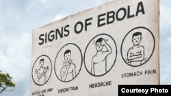 ស្លាក​សញ្ញា​ដែល​បង្ហាញ​ពី​រោគ​សញ្ញា​នៃ​ជំងឺ​អេបូឡា។ អង្គការ AGI និយាយ​ថា​ មេដឹកនាំ​នៃ​ប្រទេស​ហ្គីណេ (Guinea) ប្រទេស​លីបេរីយ៉ា (Liberia) និង​ប្រទេស​សៀរ៉ាឡែអូន (Sierra Leone) បាន​ធ្វើ​ការ​សម្រេច​ចិត្ត​ដ៏​ត្រឹមត្រូវ​ក្នុង​ការ​ខិតខំ​ប្រឹងប្រែង​ប្រយុទ្ធ​ប្រឆាំង​នឹង​ជំងឺ​អេបូឡា។