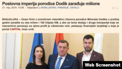 Screenshot članka na Capital.ba