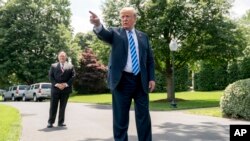 Presiden AS Donald Trump di Gedung Putih, Washington, 1 Juni 2018.