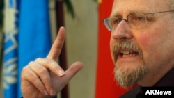 Heiner Bielefeldt, a U.N. special rapporteur on religious freedom, has found violations in Vietnam, he says in Hanoi July 31, 2014. 