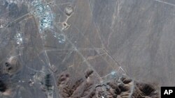 This Nov. 4, 2020, satellite photo by Maxar Technologies shows Iran's Fordo nuclear site. Iran has begun construction on a site at its underground nuclear facility at Fordo, satellite photos obtained Friday, Dec. 18, 2020, by the Associated Press show.
