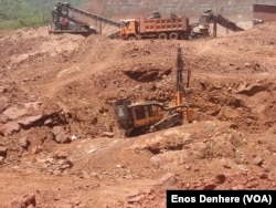 During the lunch break, a dump truck was parked near the crusher, and a mining rig was at a distance at the site of Sino Africa's mining n the Mutasa District of Manicaland, Zimbabwe, Dec. 11, 2024.
