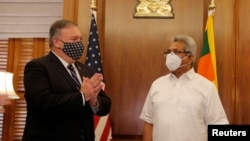 美国国务卿蓬佩奥2020年10月28日会见了斯里兰卡总统拉贾帕克萨（路透社）