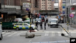 Serangan Truk di pusat kota Stockholm, Swedia, April 7, 2017.