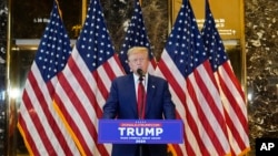 前总统特朗普2024年5月31日在纽约特朗普大厦举行新闻发布会。