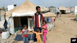 이라크 북부 접경지역 이르빌 난민촌의 시리아 난민들.