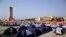 Pro-democracy demonstrators pitch tents in Beijing's Tiananmen Square before their protests were crushed by the People's Liberation Army on June 3, 1989. 