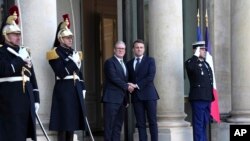 Ֆրանսիայի նախագահ Էմանյուել Մակրոնը և Մեծ Բրիտանիայի վարչապետ Քիր Սթարմերը։ Փարիզ, փետրվարի 17, 2025թ․։