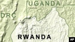 Map of Rwanda, where the National Police is now made up of 20% women.