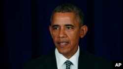 U.S. President Barack Obama speaks during a press conference in Kuala Lumpur, Malaysia, Nov. 22, 2015.