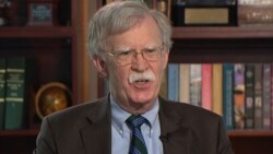 FILE - Former White House National Security Adviser John Bolton talks to VOA, June 24, 2020.