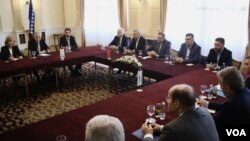 Sastanak stranačkih lidera u Predsjedništvu BiH, Sarajevo, 17. april