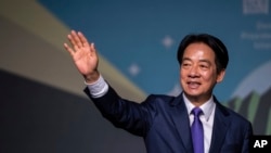 资料照：台湾副总统赖清德在台北庆祝赢得台湾总统大选。（2024年1月3日）