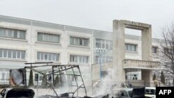 تصویر منتشر شده مقامات بلگورود پی از حمله موشکی اوکراین به این شهر. ۲۶ اسفند.