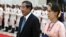 FILE PHOTO - Myanmar's State Counsellor Aung San Suu Kyi is welcomed by Cambodia's Prime Minister Hun Sen at the Peace Palace in Phnom Penh, Cambodia, on April 30, 2019. (REUTERS/Samrang Pring)