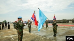 កម្រង​រូបភាព៖​ ពិធី​ជូន​ដំណើរ​ដល់​កង​កម្លាំង​មួក​ខៀវ​កម្ពុជា