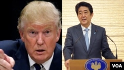 Presiden Amerika Serikat, Donald Trump (kiri) dan PM Jepang Shinzo Ane (Foto: dok).