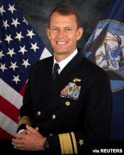 资料照片：美国国防部公布的海军少将史达曼的照片。