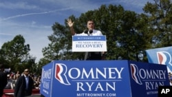 Republican presidential candidate, former Massachusetts Governor Mitt Romney speaks at a campaign stop at Tidewater Community College in Chesapeake, Virginia, October 17, 2012.