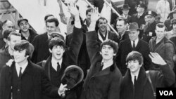 The Beatles saat akan mengadakan pertunjukan di New York tahun 1964.