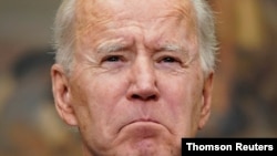 U.S. President Joe Biden speaks about his $1.9 trillion coronavirus relief package in Washington, Feb. 27, 2021.