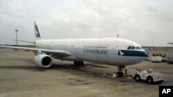 Pesawat Cathay Pacific di Taipei. (Foto: Ilustrasi)