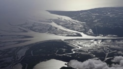 The Wax Lake Delta in the Atchafalaya Basin is seen from 8,500 feet in St. Mary Parish, La., Tuesday, May 25, 2021. (AP Photo/Gerald Herbert)