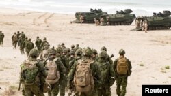 캐나다군 장병들이 지난 2018년 미국 캘리포니아주에서 진행된 '림팩' 훈련에 참가하고 있다. (자료사진)