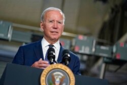 President Joe Biden speaks at Tidewater Community College, in Portsmouth, Va., May 3, 2021.