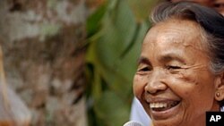 FILE - Former Khmer Rouge district chief Im Chaem.