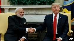 Fraministan India Modi da mai masaukinsa shugaban Amurka Donald Trump