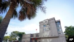 22일 미국 휴스턴의 중국 총영사관.