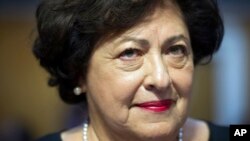 Katherine Archuleta, director of the Office of Personnel Management, testifies before a Senate appropriations subcommittee in Washington, June 23, 2015.