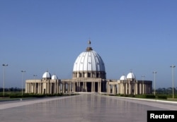 "Our Lady of Peace" basilica, one of the world largest churches, was built in Yamoussoukro, Ivory Coast, from 1986 to 1989 at an estimated cost of $400 million. The edifice is modeled on Saint Peter's Basilica in Rome.