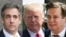 Dari kiri: Michael Cohen (mantan pengacara pribadi Trump), Presiden AS Donald Trump, dan Paul Manafort (mantan manajer kampanye Trump). 