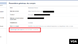 Capture d'écran de vos paramètres.