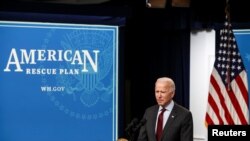 Predsednik Džo Bajden najavljuje promene u programu federalne pomoći malim biznisima za vreme pandemije, 22. februara 2021. (Foto: Reuters/Jonathan Ernst)