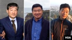 북한에 억류된 한국계 미국인 김동철(왼쪽부터), 김상덕, 김학송 씨. 김동철 씨는 2015년 10월 체포된 후 간첩 혐의로 노동교화형 10년을 선고 받고 복역 중이며, 김상덕 씨와 김학송 씨는 각각 2017년 4월과 5월 억류됐다. (KCNA via AP, Courtesy Photos)
