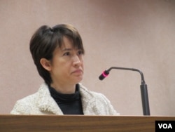 台湾在野党民进党立委萧美琴 (美国之音 张永泰拍摄)