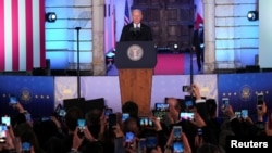 د امریکا جمهور رئیس جو بایډن په پولینډ کې دا څرګندونې داسې وخت کولې چې په ګاونډي هیواد اوکراین د روسیې بمباري روانه وه. 