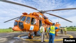 Un hélicopter de UNHAS, en RDC, le 20 avril 2023.