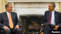 Presiden AS Barack Obama bersama Ketua DPR John Boehner (Foto: dok).