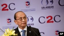 သမ္မတ ဦးသိန်းစိန် ကတော့ အမေရိကန်-မြန်မာ စီးပွားရေးမှာ ပူးပေါင်းဆောင်ရွက်ဖို့ ပြောဆိုထားတာပါ။