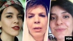 از راست به چپ: ویدا موحد، منیره عربشاهی و یاسمن آریانی