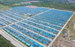 Tampak udara kawasan hunian tetap (huntap) Tondo Satu. (Foto: Courtesy/Balai Prasarana Permukiman Wilayah Sulteng)