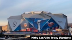 The overall view of Super Bowl LIII at the Mercedes-Benz Stadium, Atlanta, Jan. 301,2019.