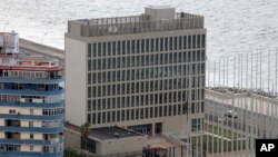 쿠바 아바나의 미국 이익대표부 건물. (자료사진)