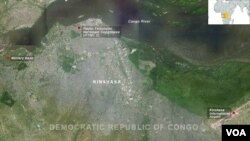 Sites under armed attack in Kinshasa, DRC