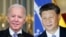 Në këtë kombinim fotografish shfaqen Presidenti Biden dhe ai kinez Xi Jinping
