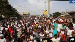 Un meeting pré-électoral à Conakry, Guinée le 8 octobre 20145.
